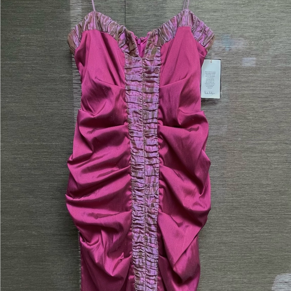 NWT Nicole Miller Plum Violet Cocktail Dress